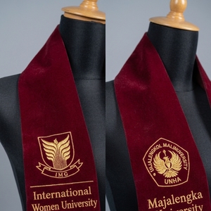Écharpe de remise de diplôme personnalisée, écharpe de félicitations brodée en satin de polyester pour les cérémonies de lycée et d'université - Product Image 4