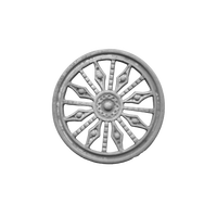 Rosette de balustrade de balcon en fonte Sunburst, insert de clôture rond, garde-corps d'escalier de villa de luxe, médaillon circulaire