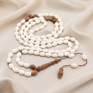Tasbih islámico de 99 cuentas de hueso y madera de kuka, Misbahan 302168 - Product Image 3