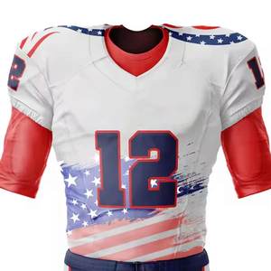 Camiseta de Fútbol Americano Personalizada con Nombre y Número del Jugador, Manga Corta, 100% Poliéster, Diseño Moderno, Impresión por Sublimación - Product Image 5