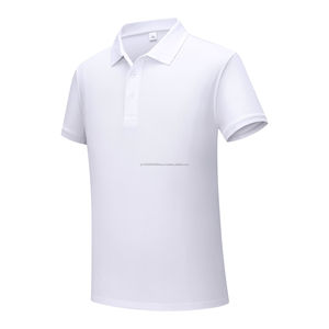 Polo de manga corta para hombre, color sólido, 195gsm, alta calidad, 65% algodón, logotipo OEM, personalizado, liso, talla grande, unisex - Product Image 2