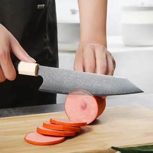 Premium Damascus Steel Chef <b>Knife</b> Custom Damascus <b>Knife</b> Handmade Razor <b>Sharp</b> <b>Kitchen</b> <b>Knife</b> Wooden Handle OEM ODM Supplier - Product Image 2