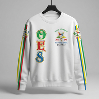 Sweat-shirts Order Of Eastern Star avec patch brodé, fabrication sur mesure, imprimés décontractés, épaules tombantes, grandes tailles
