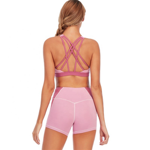 Ensemble de soutien-gorge de sport et short pour femmes, vêtements de sport extensibles et doux pour la remise en forme, l'exercice, la danse, l'entraînement et le yoga - Product Image 5