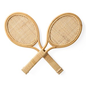 Ensemble de raquettes de tennis en rotin pour enfant, jouet sportif décoratif de haute qualité pour bébé et tout-petit - Product Image 1