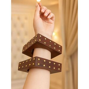 Collection de bijoux ethniques faits à la main pour femmes, perles colorées, clous en bois, bracelets, mode traditionnelle, tenue de fête, Inde - Product Image 4