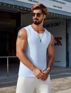 Camiseta Deportiva sin Mangas para Hombre, Transpirable, de Secado Rápido, Ecológica, de Spandex/Algodón, para Gimnasio, Entrenamiento, Running, Fisicoculturismo - Product Image 2