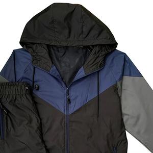 Conjunto Deportivo Casual para Hombre, Chaqueta Cortavientos de Nailon con Capucha y Pantalones Jogger Impermeables, Conjuntos Deportivos de Nailon al Por Mayor - Product Image 2