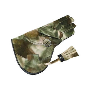 Novedad: Guante de Cetrería de Doble Capa (35 cm) de Cuero Vacuno Genuino de Primera Calidad con Estilo Camuflaje para Entrenamiento y Caza al Aire Libre - Product Image 1