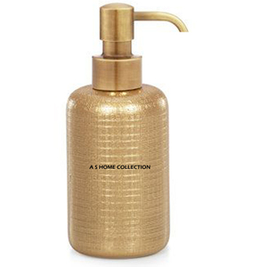Dispensador de Jabón de Aluminio Chapado en Oro de Diseño Premium, Moderno y de Alta Calidad para Baño - Product Image 1