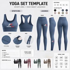Nude Yoga Suit Women Quick Dry Seamless Fitness Set Gathering <b>Back</b> Hip Lift Pocket Tight Gym Workout Activewear Wear - Product Image 6