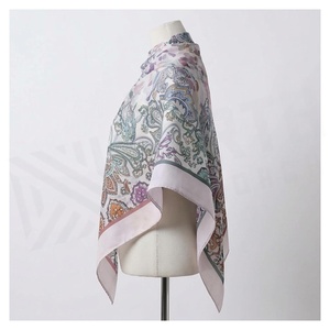 NORTH APPROACH Women's <b>Square</b> <b>Silk</b> <b>Scarf</b> Floral Print Elegant Multi-Functional Fashion Accessory All Seasons - Product Image 3