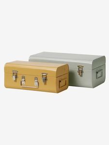 Metal Storage <b>Box</b> Rectangular Minimalist Design With Lid For Sundries 1 Layer Hinged Construction - Product Image 1