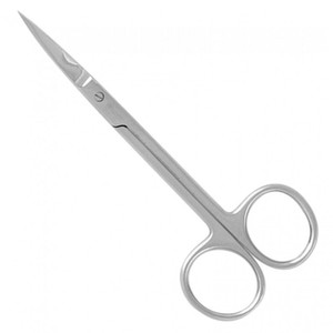 Ciseaux à ongles en acier inoxydable, lame droite, pointe acérée, manche rond, outil de soin des ongles durable pour adultes - Product Image 1