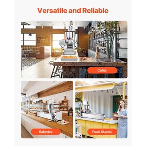 Macchina Automatica Commerciale per Ciambelle a Fila Singola, Elettrica ad Alta Potenza, 90 Pezzi/Ora, Attrezzatura per Ciambelle in Acciaio Inossidabile per Panifici Commerciali - Product Image 6