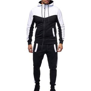 Men's Athletic Tracksuit <b>Set</b> Full Zip Hooded Sweatshirt with Jogger Pants Running Gym Sportswear Daily Outfit - Product Image 6