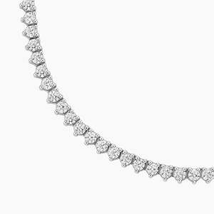 สร้อยคอเพชรเลี้ยงในห้องปฏิบัติการ ทองคำขาว 14K แบบสามขา ดีไซน์คลาสสิก สง่างาม เหมาะเป็นของขวัญสำหรับผู้หญิงในโอกาสแต่งงาน - Product Image 3