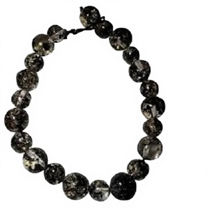 สร้อยคอเรซิ่นดีไซน์คริสตัลออร่า สร้อยคอลูกปัดเรซิ่นทำมือสุดหรู - Product Image 1