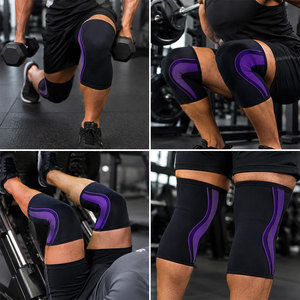 Logo personnalisé, soutien de compression pour les genoux unisexe haute performance, tissu néoprène, idéal pour la musculation et le powerlifting. - Product Image 4