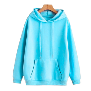 Sweat-shirt à capuche unisexe surdimensionné en molleton français, couleur unie, décontracté, avec poche kangourou - Product Image 6