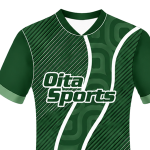 Camiseta de Rugby Verde Oscuro y Blanca, Manga Corta, Cuello en V, Uniforme de Equipo con Diseño Geométrico, Personalizable, Transpirable, Ropa Deportiva para Entrenamiento - Product Image 3
