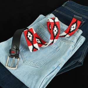 Cinturones Deportivos Personalizados de Cuero Genuino para Niños, Cinturones de Equitación con Grabado, Cinturones de Polo Bordados en Cuero para Hombre, Venta al Por Mayor - Product Image 2