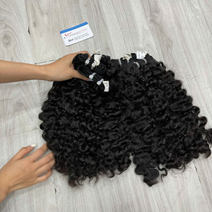 Producto Popular: Cabello Virgen Vietnamita Suave, Extensiones de Cabello Rizado Birmano con Trama, Doble Trama y Puntas Gruesas - Product Image 5