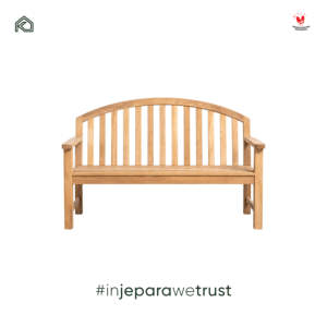 Banc de jardin en teck massif d'extérieur, 3 places, banc de patio en bois avec accoudoirs pour hôtel, resort, villa, restaurant, mobilier - Product Image 2