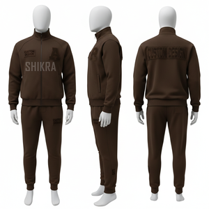 Survêtement personnalisé pour homme avec capuche intégrale, 100% coton, vêtements décontractés, couleur unie, coupe classique avec poches latérales - Product Image 4