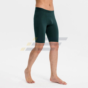 Shorts de compression pour hommes les plus vendus, sur mesure, respirants, séchage rapide, pour la gym et le sport, motif uni, taille haute élastique - Product Image 4