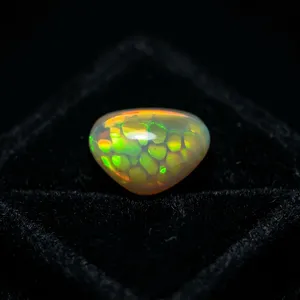 WA Gems โอปอลเอธิโอเปียทรงรีธรรมชาติ สีรุ้งหลากสี ประกายสวยงาม ลายรังผึ้ง น้ำหนัก 7.35 กะรัต สำหรับทำเครื่องประดับ - Product Image 4