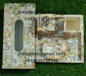 Juego de baño de 4 piezas con incrustaciones de perlas blancas hechas a mano, dispensador de jabón de lujo, vaso, soporte y colección de bandejas - Product Image 2