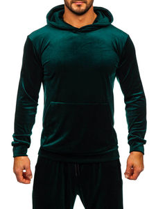Conjunto Deportivo de Dos Piezas para Hombre, Estilo Vintage, de Forro Polar, 100% Algodón, con Capucha, Cordón Ajustable, Pantalones Cortos y Camiseta - Product Image 5