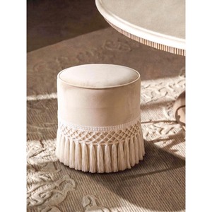 พรมปูพื้นทรงกลมพร้อมพู่ตกแต่งสไตล์โบฮีเมียนสำหรับห้องนั่งเล่น - Product Image 6