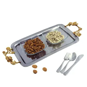 Plateau de service de luxe en plastique PP, style américain contemporain fait main, pour décoration intérieure moderne, sûr, Zaid Exports - Product Image 1