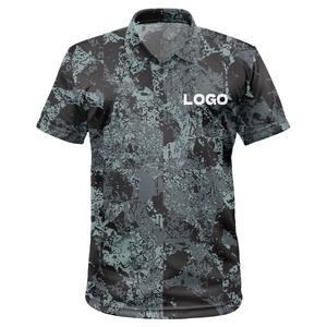 Nueva Camiseta de Golf Personalizada, 100% Poliéster, Talla Grande, Manga Corta, Estampado de Camuflaje, Secado Rápido, Informal para Hombre - Product Image 6