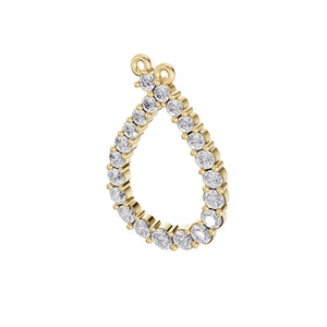Pendentif classique pour femme Aarinya Aurelia Dewdrop, certifié IGI, en or 18 carats, diamant de laboratoire, taille brillant graduée, lumineux - Product Image 3