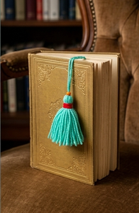 Mochila de Cuero con Borla Turquesa, Accesorio de Estilo Bohemio - Product Image 5