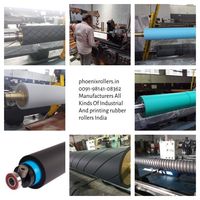 Rouleaux en caoutchouc enduits d'ébonite, résistants aux solvants thermiques, pour usage industriel (papier, textile, cuir, bois, plastique, etc.)