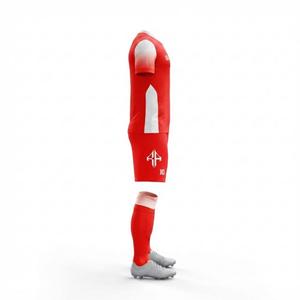 Ensemble de maillot de football avec logo blanc, manches courtes, col en V pour homme, 100% polyester, coupe régulière, fermeture à enfiler par RIVIAN ATLANTIC - Product Image 4