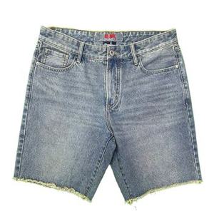 Shorts en jean tricoté décontractés de qualité supérieure pour hommes – Personnalisables, respirants, séchage rapide, taille haute, coupe droite confortable - Product Image 5