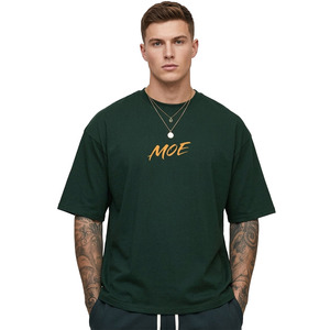 T-shirt Homme Personnalisé avec Logo, Coton Épais, Graphisme Arrière Personnalisé, T-shirt Oversize Homme Uni, Épaules Tombantes, Style Streetwear - Product Image 5