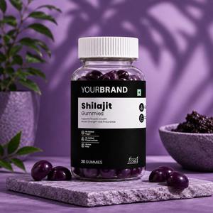 Gummies de Shilajit, Ashwagandha et extrait de Ginseng pour l'énergie, la force et l'endurance masculine, saveur fruits rouges mélangés, soutien vitalité, 30 unités - Product Image 2