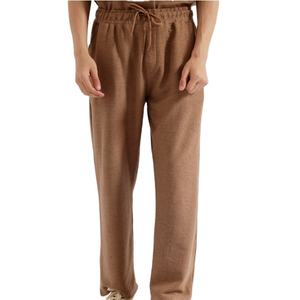 กางเกงขายาวลำลองสำหรับผู้ชาย ผ้าแคนวาสเนื้อหนาปานกลาง ระบายอากาศได้ดี สวมใส่สบาย ผลิตจากโพลีเอสเตอร์ 100% รับตัดเย็บตามแบบ - Product Image 1