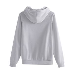Venta al por mayor en blanco de gran tamaño logotipo personalizado pulóver en blanco con capucha sudaderas largas de gran tamaño y sudaderas para las mujeres - Product Image 4