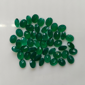 พลอยออนิกซ์สีเขียวธรรมชาติ รูปไข่ขนาด 10x8 มม. คุณภาพดีที่สุด พลอยหลวมสำหรับทำเครื่องประดับ จากเรดเมาน์เทน เจมส์ - Product Image 3