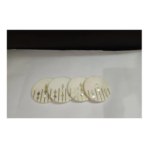 Modern Natural <b>Marble</b> <b>Coasters</b> Eco-Friendly and Durable Washable Serving Stones - Product Image 3