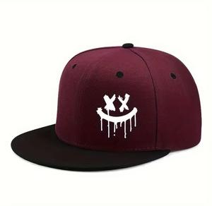 หมวกแก๊ป Snapback ลายยิ้มสีขาวสไตล์สตรีทลำลอง ระบายอากาศได้ดี สำหรับผู้ใหญ่ ฤดูใบไม้ผลิ ฤดูร้อน ผ้าฝ้าย 100% - Product Image 6