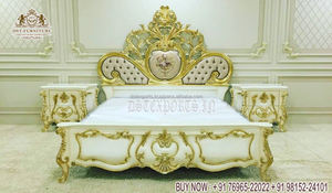 เตียงขนาดคิงไซส์ดีไซน์หรูหราสไตล์โมเดิร์นแกะสลักด้วยมือและโบราณชุดห้องนอนทำจากไม้สักคุณภาพพรีเมียม - Product Image 5