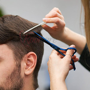 Low Price High Quality Stainless Steel Barber <b>Scissors</b> Beauty Instrument for Sale Made Pakistan <b>Left</b>-<b>Handed</b> Foldable Long Handle - Product Image 4